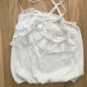 NWOT Abercrombie white lace tube strapped tank